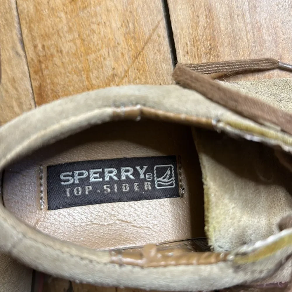 Sperry Topsider Tevin Boys Size 1 tan dress shoes Easter shoes